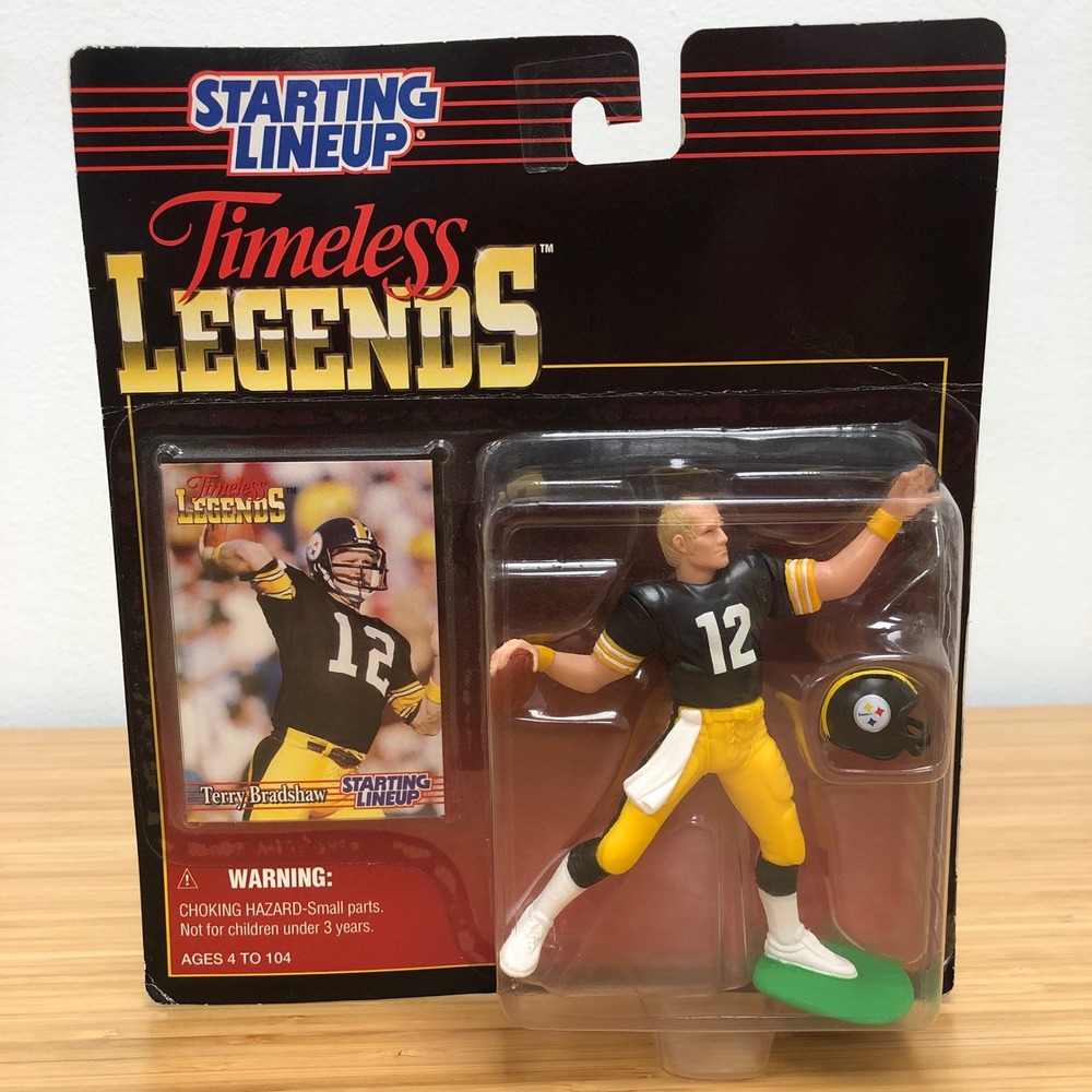 Kenner Starting Lineup Terry Bradshaw NFL Men Fans‎ Black Timeless Legends 1995